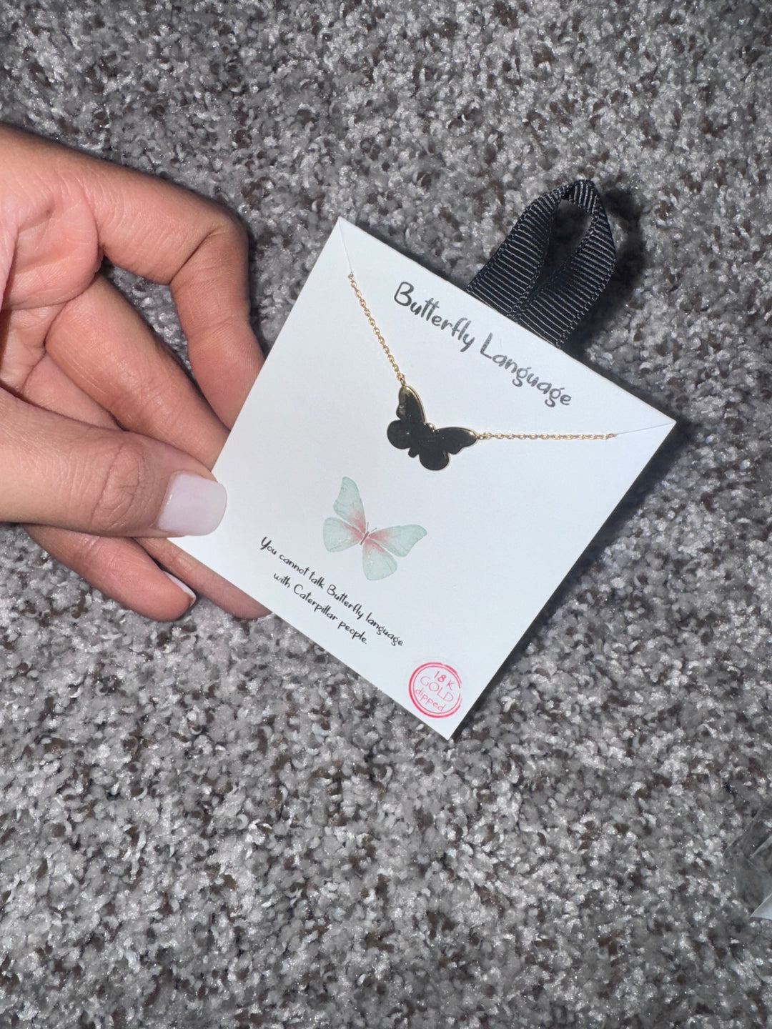 Butterfly Language Necklace
