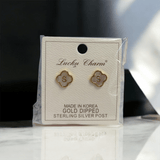 Clover Initial Earrings - MainStreet Clothing Co.