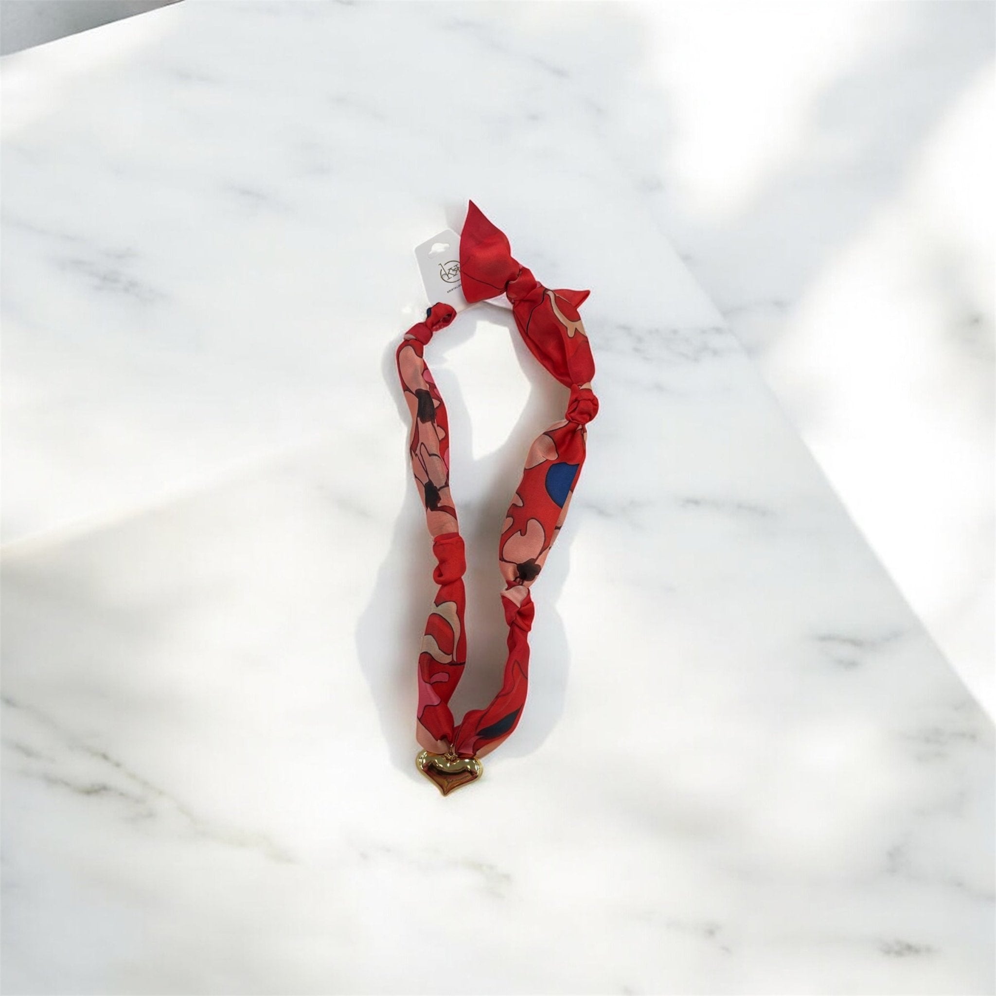Kristalize | Pink & Red Heart Scarf Necklace - MainStreet Clothing Co.
