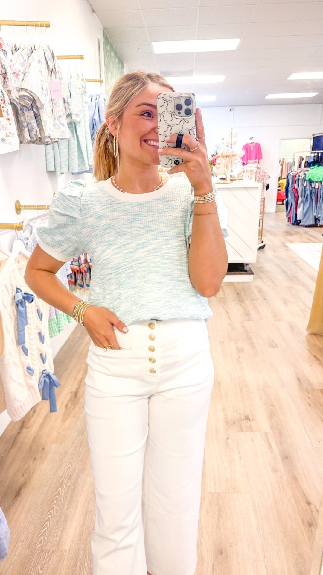 Ocean Blue Top - MainStreet Clothing Co.