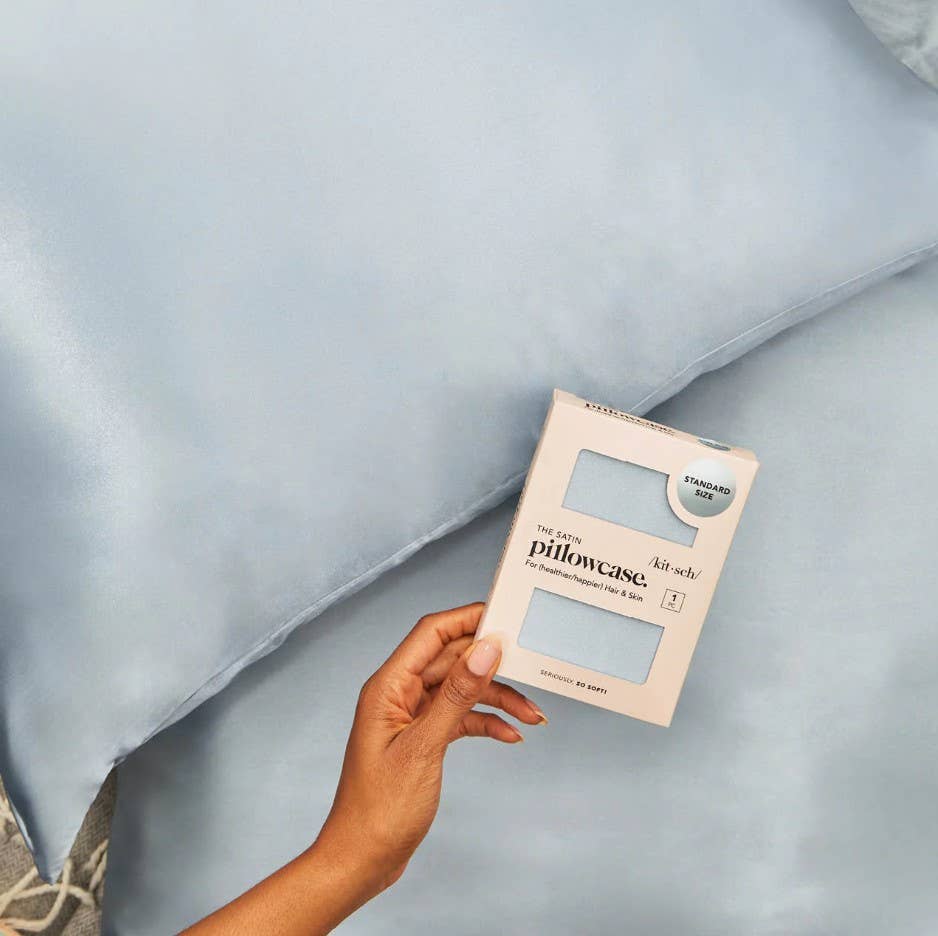 Standard Satin Pillowcase - Haze Blue - MainStreet Clothing Co.