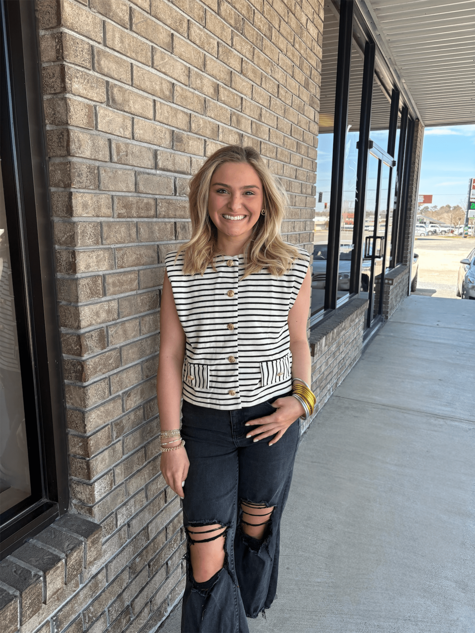 Stunning In Stripes Top - MainStreet Clothing Co.