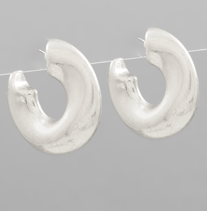 Vintage Silver Hoop - MainStreet Clothing Co.