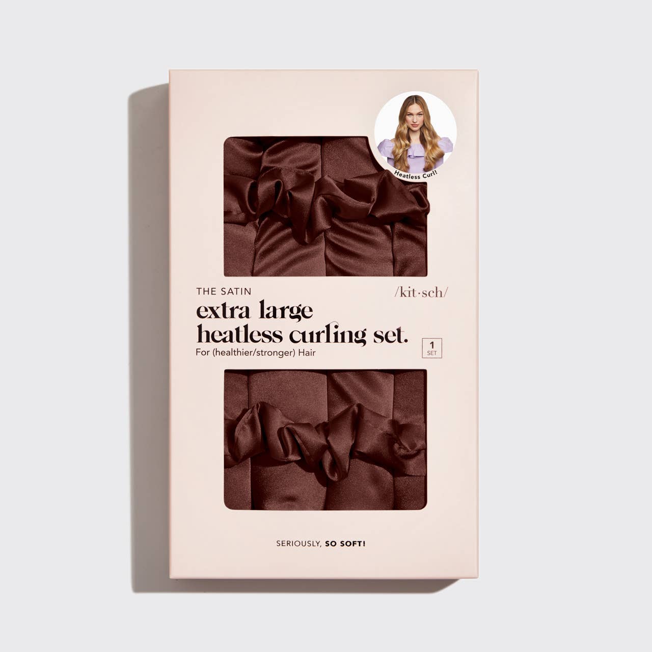 XL Satin Heatless Curling Set - Chocolate - MainStreet Clothing Co.
