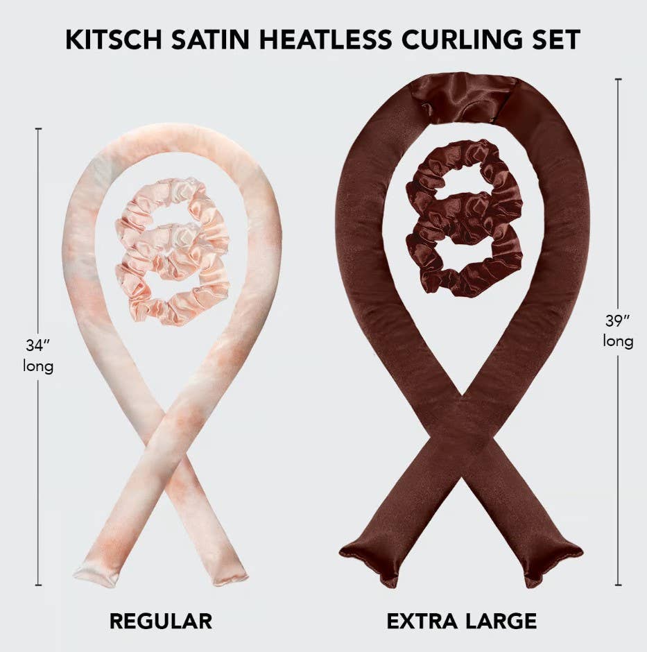 XL Satin Heatless Curling Set - Chocolate - MainStreet Clothing Co.