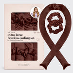 XL Satin Heatless Curling Set - Chocolate - MainStreet Clothing Co.