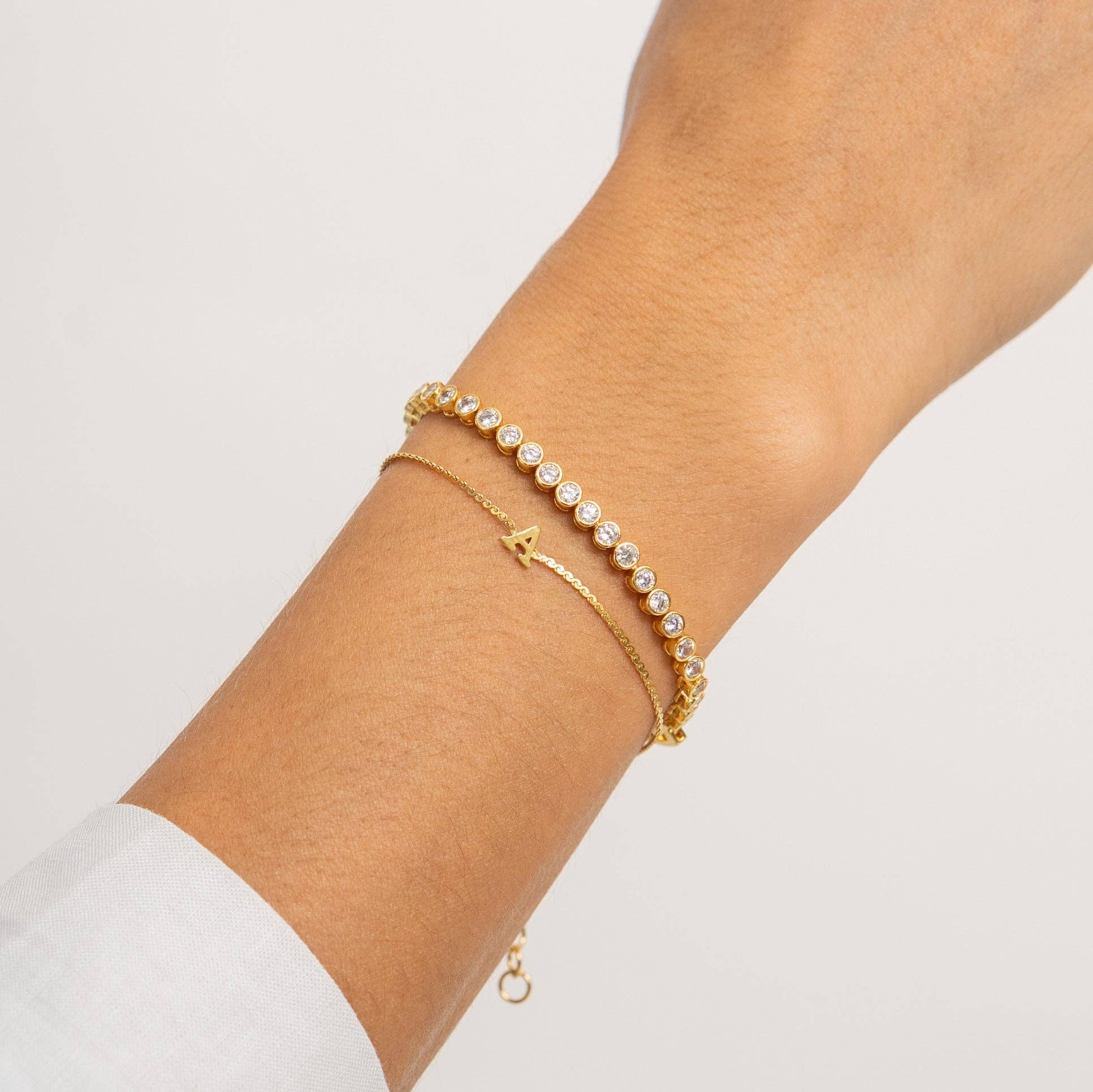 18K Gold Diamond Tennis Bracelet - Grayce's Boutique