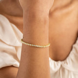 18K Gold Diamond Tennis Bracelet - Grayce's Boutique