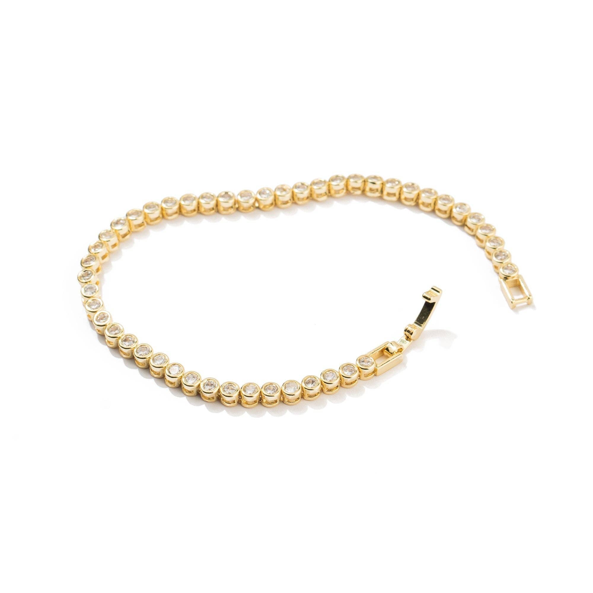 18K Gold Diamond Tennis Bracelet - Grayce's Boutique