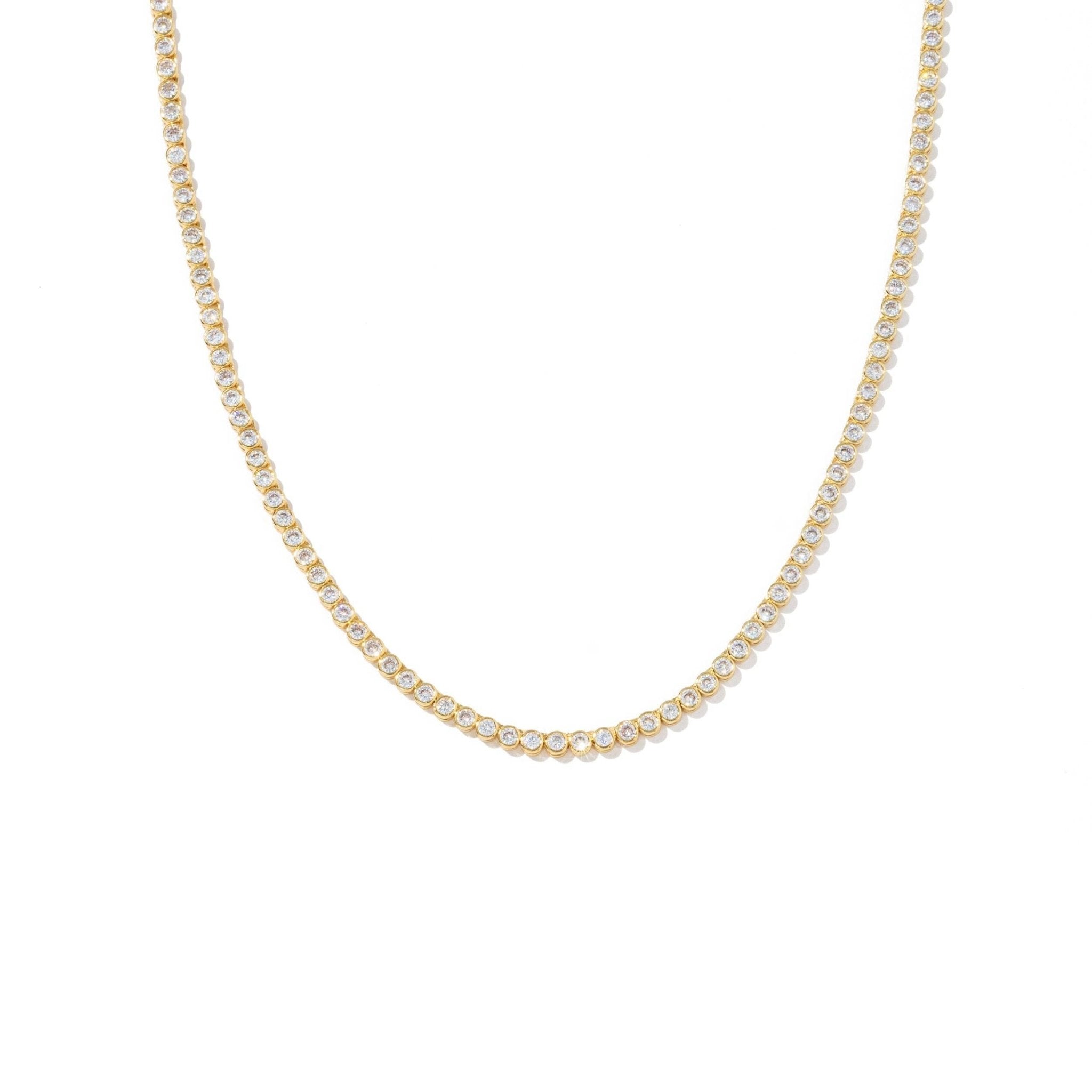 18K Gold Diamond Tennis Necklace - Grayce's Boutique
