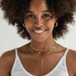 18K Gold Triangle Drop Necklace - Grayce's Boutique