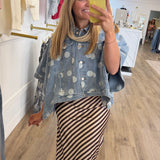 Mocha Stripe Skirt