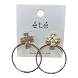 Cross Hoop Earring