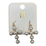 Cross Pearl Dangle Earrings