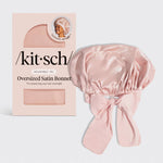 Adjustable Oversized Satin Bonnet- Blush - Grayce's Boutique