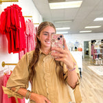 All I Want Brown Scalloped Top - Grayce's Boutique