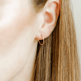 Ava Huggie Infinity Hoop Earrings Gold 10 MM | LINNY CO - Grayce's Boutique
