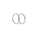 Ava Huggie Infinity Hoop Earrings Silver 10 MM | LINNY CO - Grayce's Boutique