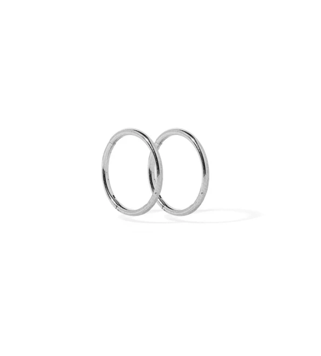 Ava Huggie Infinity Hoop Earrings Silver 10 MM | LINNY CO - Grayce's Boutique