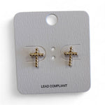 Beaded Cross Stud - MainStreet Clothing Co.