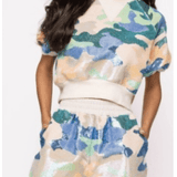 Beige, Blue, & Green Full Sequin Camo Shorts | Queen of Sparkles - MainStreet Clothing Co.