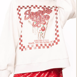 Beige & Red Sparkle Slice Sweatshirt - MainStreet Clothing Co.