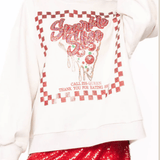 Beige & Red Sparkle Slice Sweatshirt - MainStreet Clothing Co.