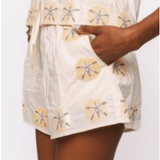 Beige Sand Dollar Cotton Short | Queen of Sparkles - MainStreet Clothing Co.