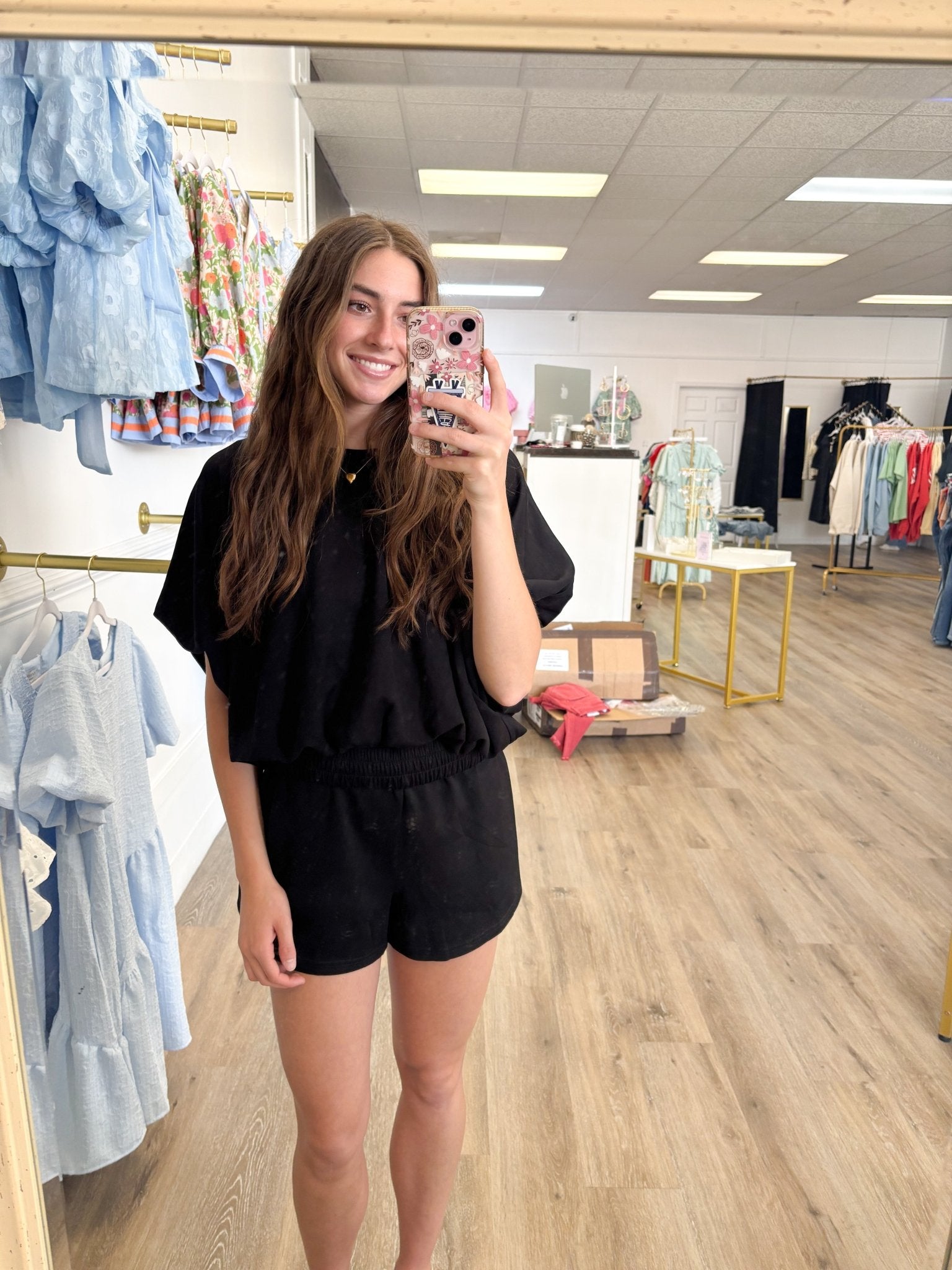 Black Matching Shorts - MainStreet Clothing Co.