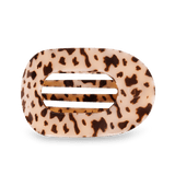 Blonde Tortoise Large Flat Round Clip | Teleties - Grayce's Boutique