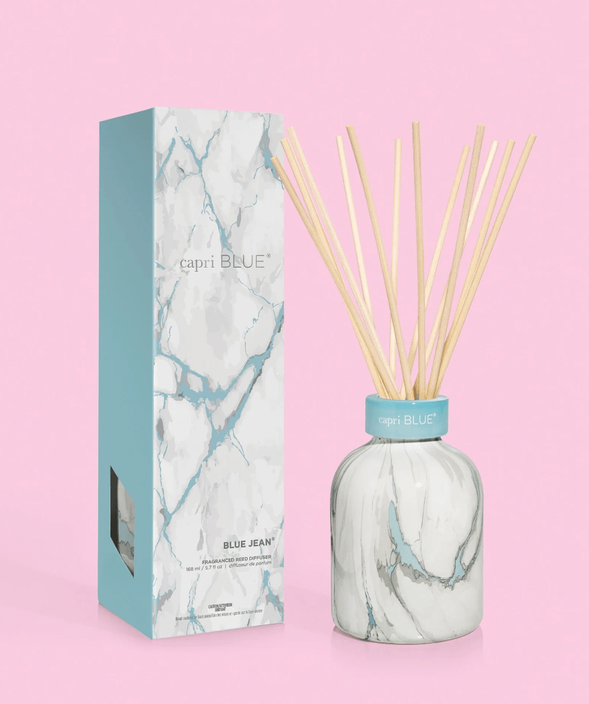Blue Jean Modern Marble Petite Reed Diffuser | Capri Blue - MainStreet Clothing Co.