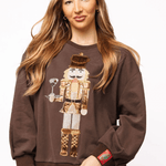 Brown Espresso Martini Nutcracker Sweatshirt | Queen of Sparkles - MainStreet Clothing Co.