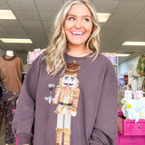 Brown Espresso Martini Nutcracker Sweatshirt | Queen of Sparkles - MainStreet Clothing Co.