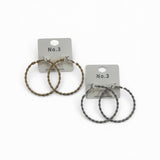 Call On Me Textured Hoop - MainStreet Clothing Co.