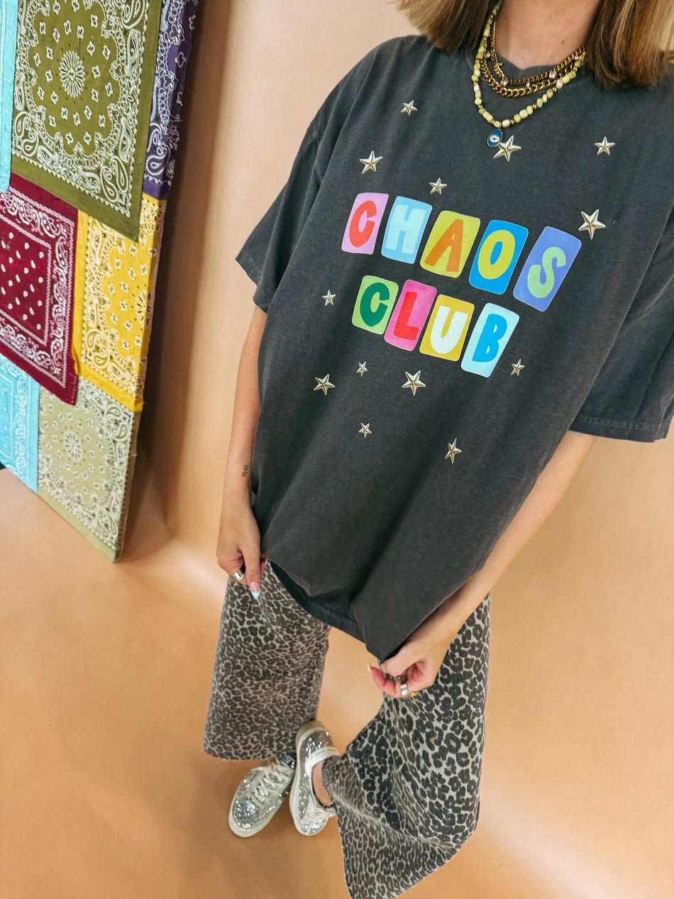 Chaos Club Graphic Tee | Etta & East - Grayce's Boutique