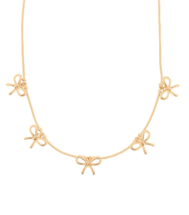 Charm Bow Necklace - MainStreet Clothing Co.