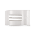Coconut White Medium Flat Rectangle Hair Clip | Teleties - Grayce's Boutique