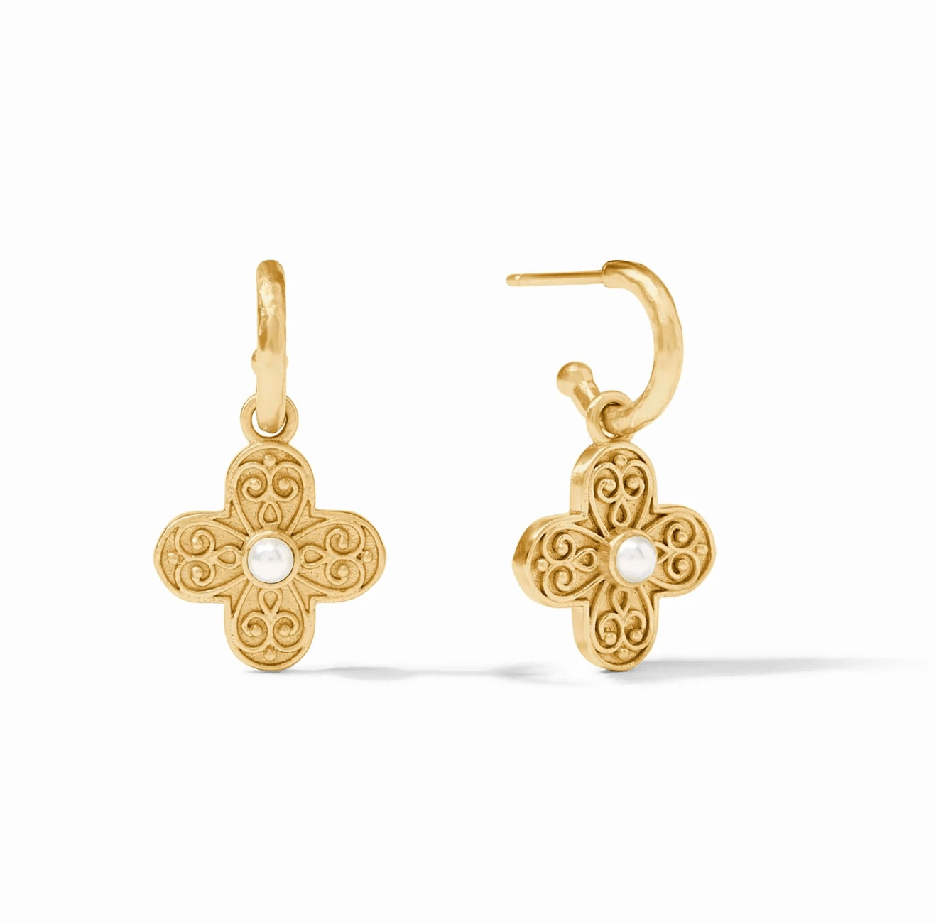 Corinth Hoop & Charm Earring Pearl | Julie Vos - Grayce's Boutique