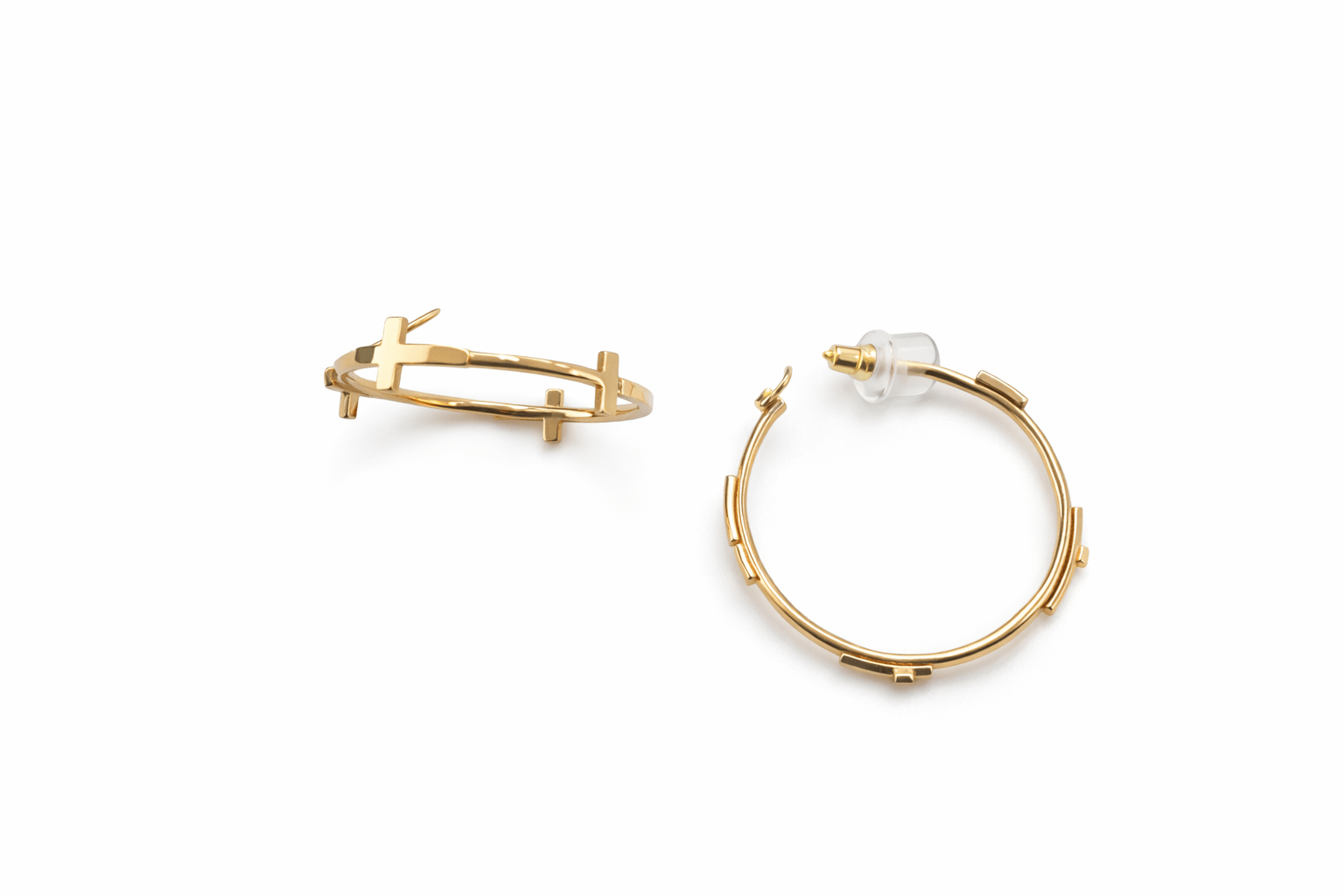 Cross Hoop - Grayce's Boutique