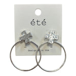 Cross Hoop Earring - Grayce's Boutique