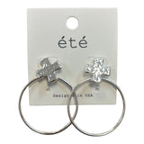 Cross Hoop Earring - Grayce's Boutique