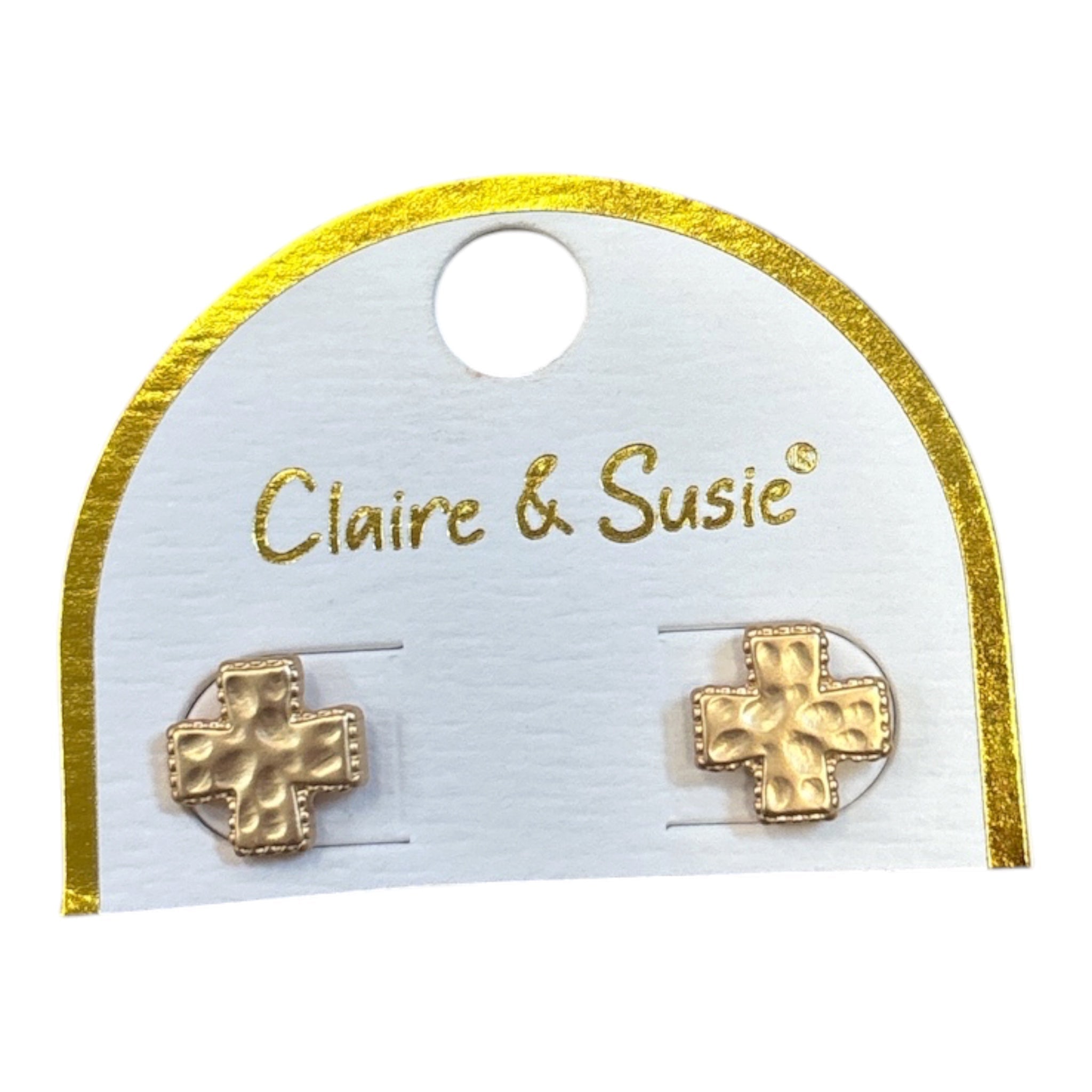 Cross Studded Earring - Grayce's Boutique