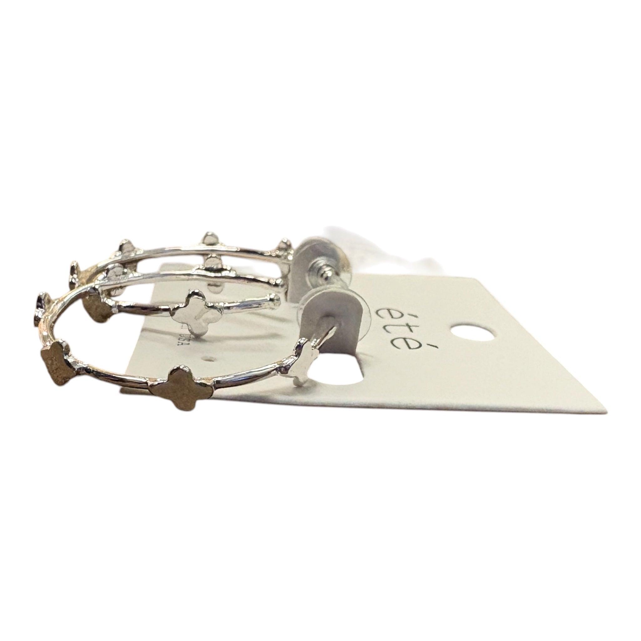 Darling Cross Hoop Earrings - Grayce's Boutique
