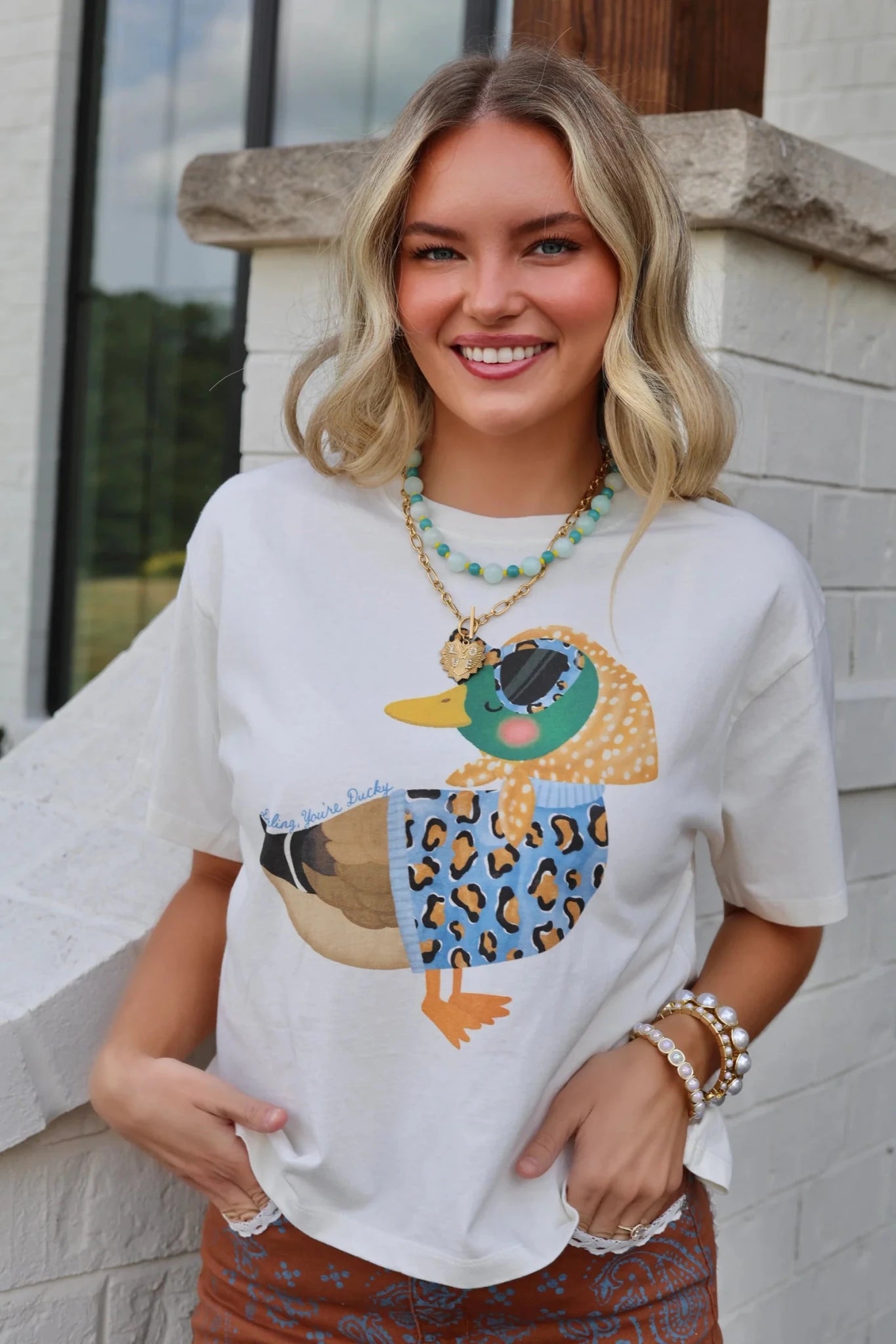 Darling You're Ducky Crop Tee | Poppy & Pine - Grayce's Boutique