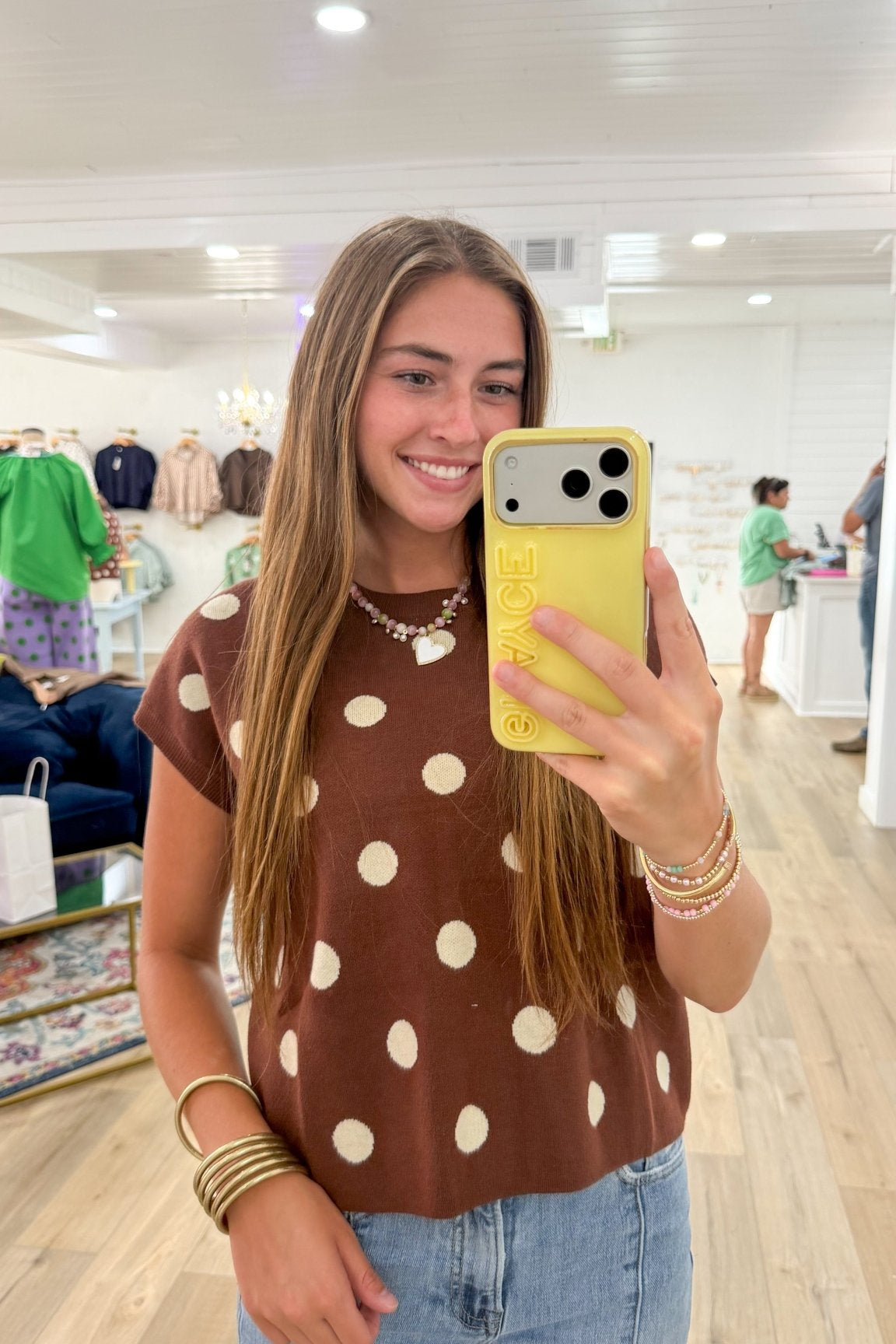 Dolly Dotted Top - Grayce's Boutique