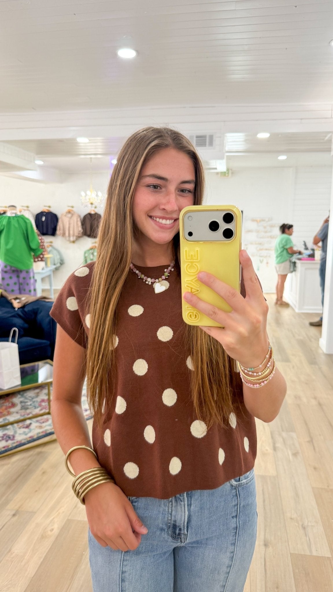 Dolly Dotted Top - Grayce's Boutique