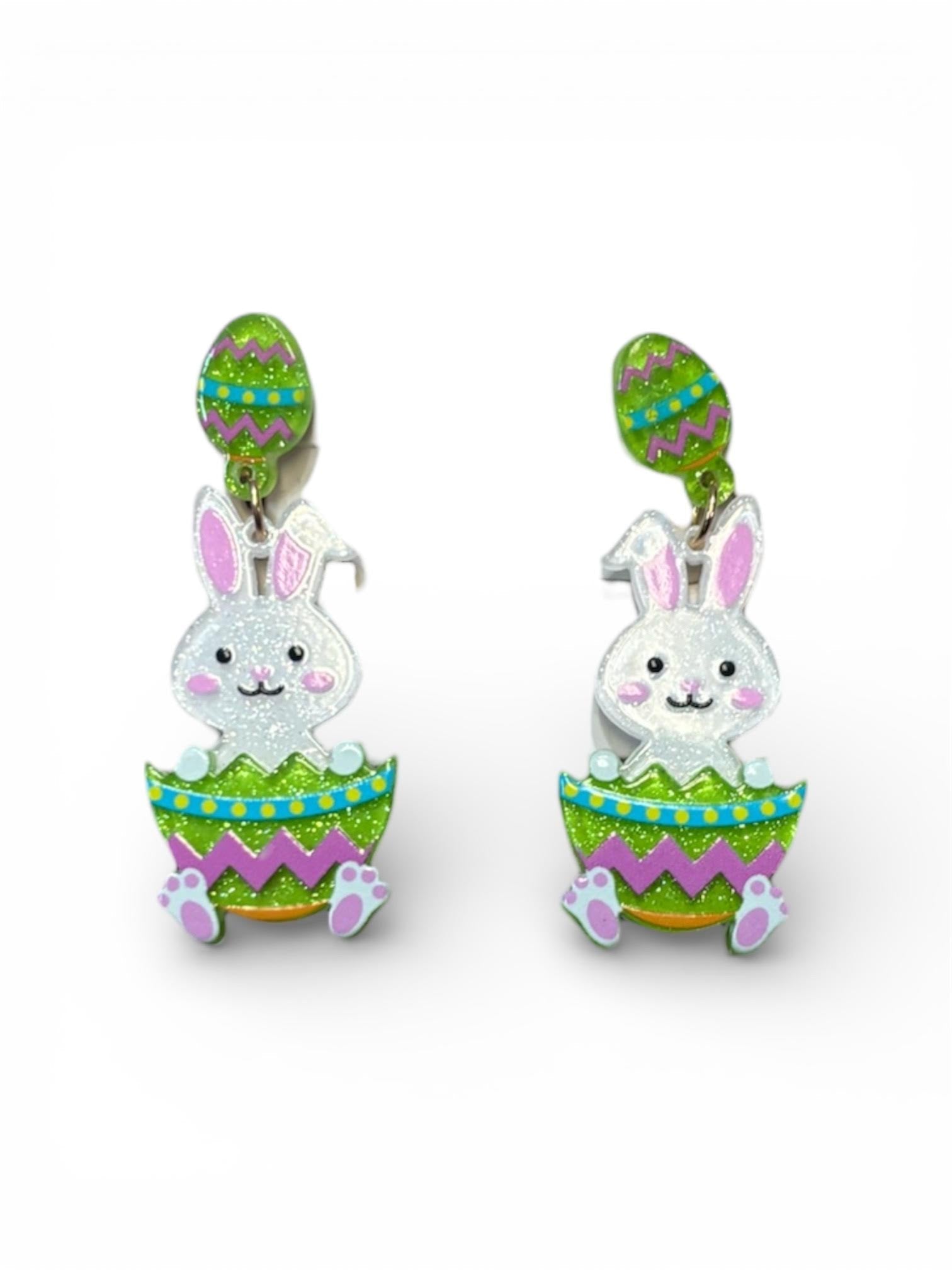 Easter Bunny Earrings - Grayce's Boutique