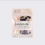 Eco-Friendly Creaseless Clips 4pc Set - Black Terrazzo - Grayce's Boutique