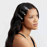 Eco-Friendly Creaseless Clips 4pc Set - Black Terrazzo - Grayce's Boutique