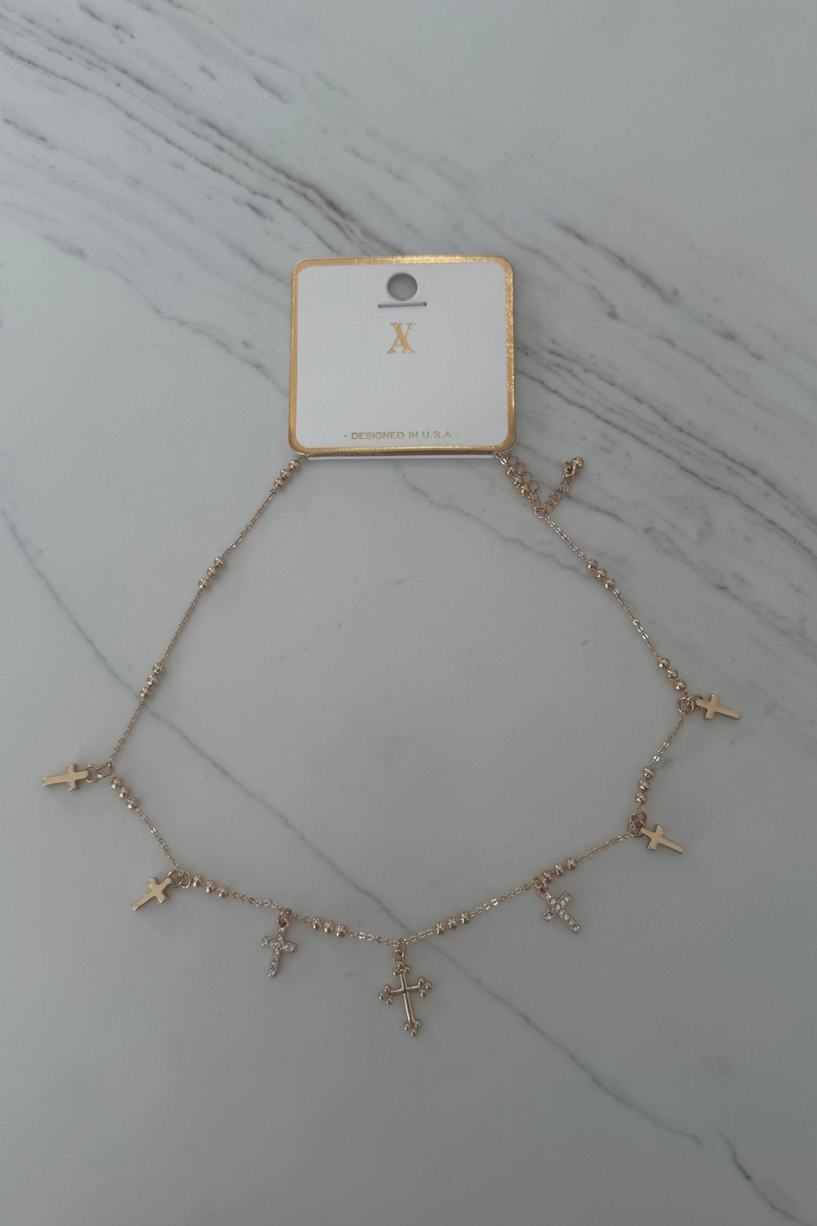 Elizabeth Cross Necklace - Grayce's Boutique